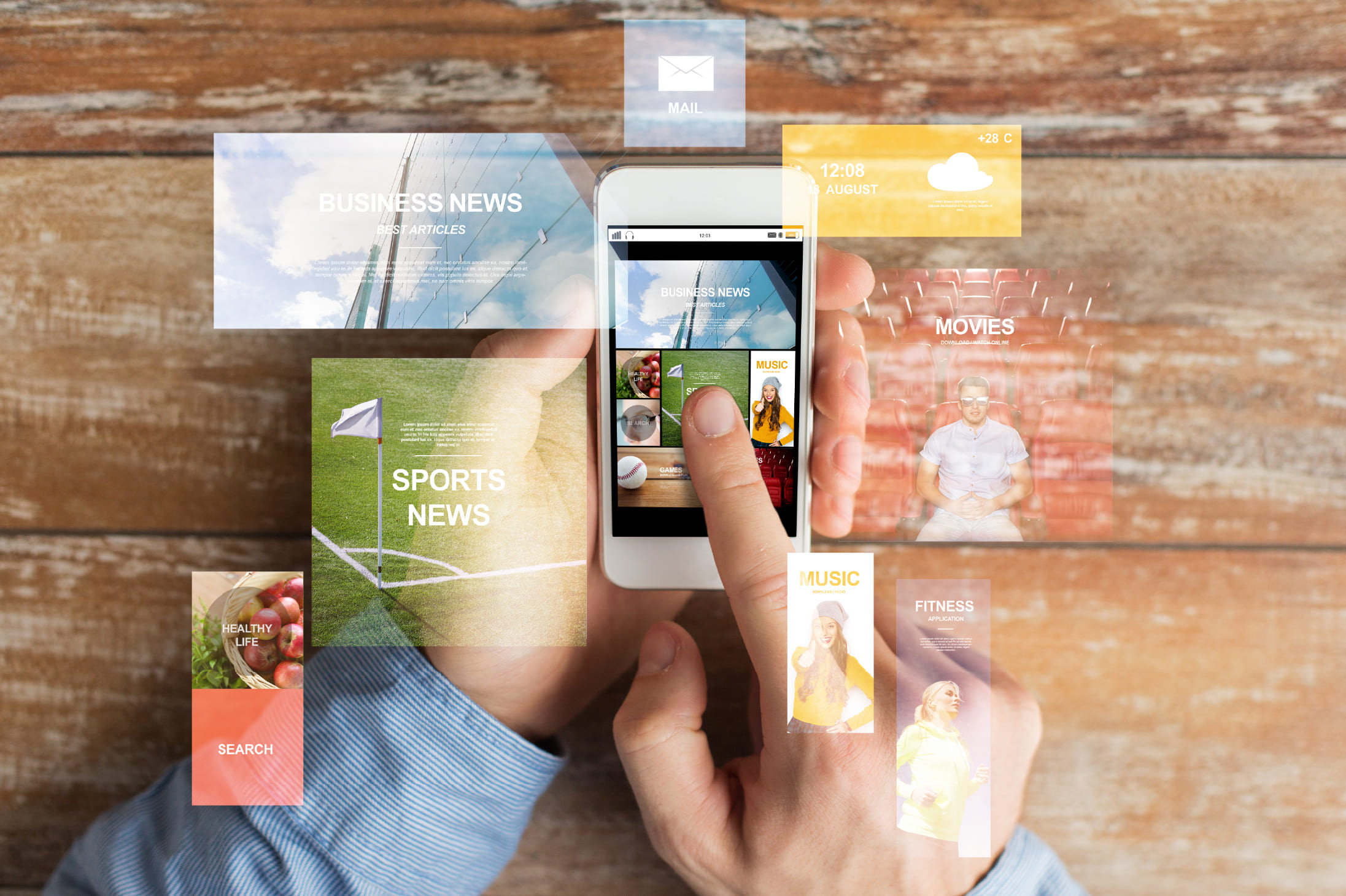 Redes sociales imagen personalización del algoritmo según al audiencia